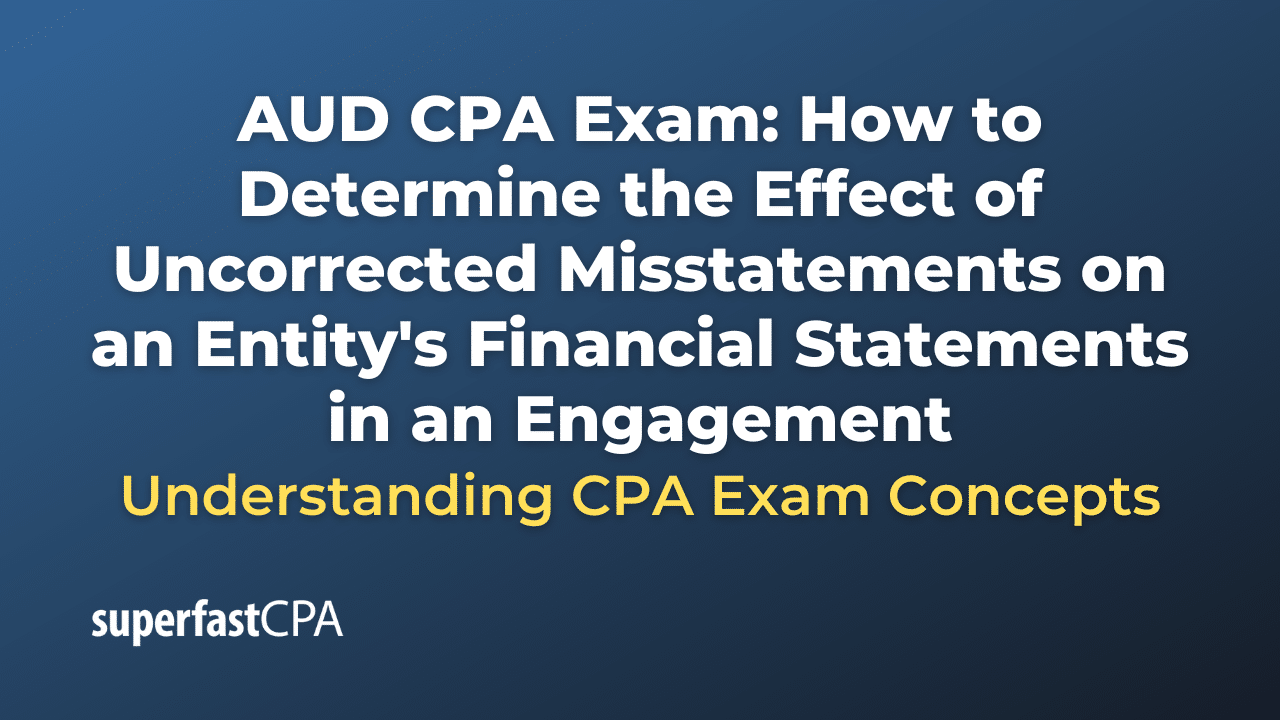 How to Determine the Effect of Uncorrected Misstatements on an Entity's Financial Statements in an Engagement