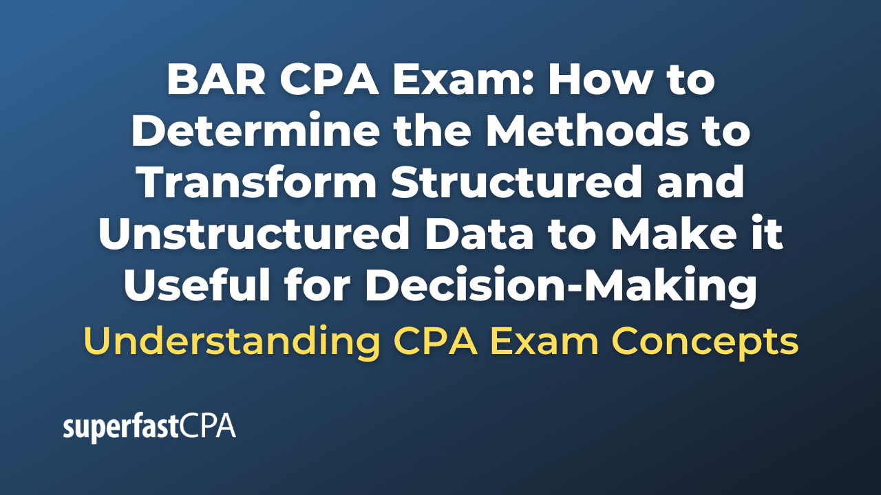 How to Determine the Methods to Transform Structured and Unstructured Data to Make it Useful for Decision-Making