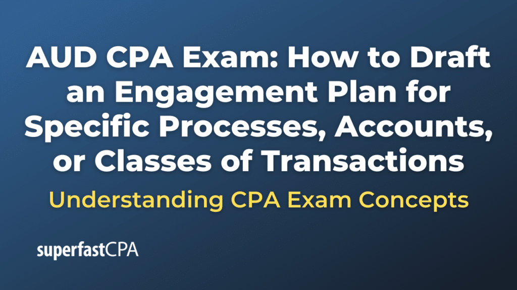 How to Draft an Engagement Plan for Specific Processes, Accounts, or Classes of Transactions