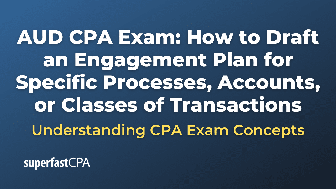 How to Draft an Engagement Plan for Specific Processes, Accounts, or Classes of Transactions
