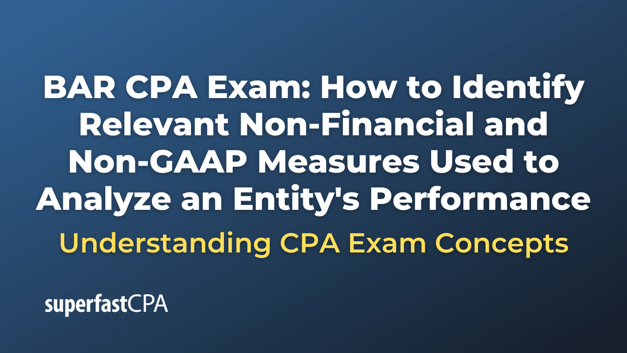 How to Identify Relevant Non-Financial and Non-GAAP Measures Used to Analyze an Entity's Performance