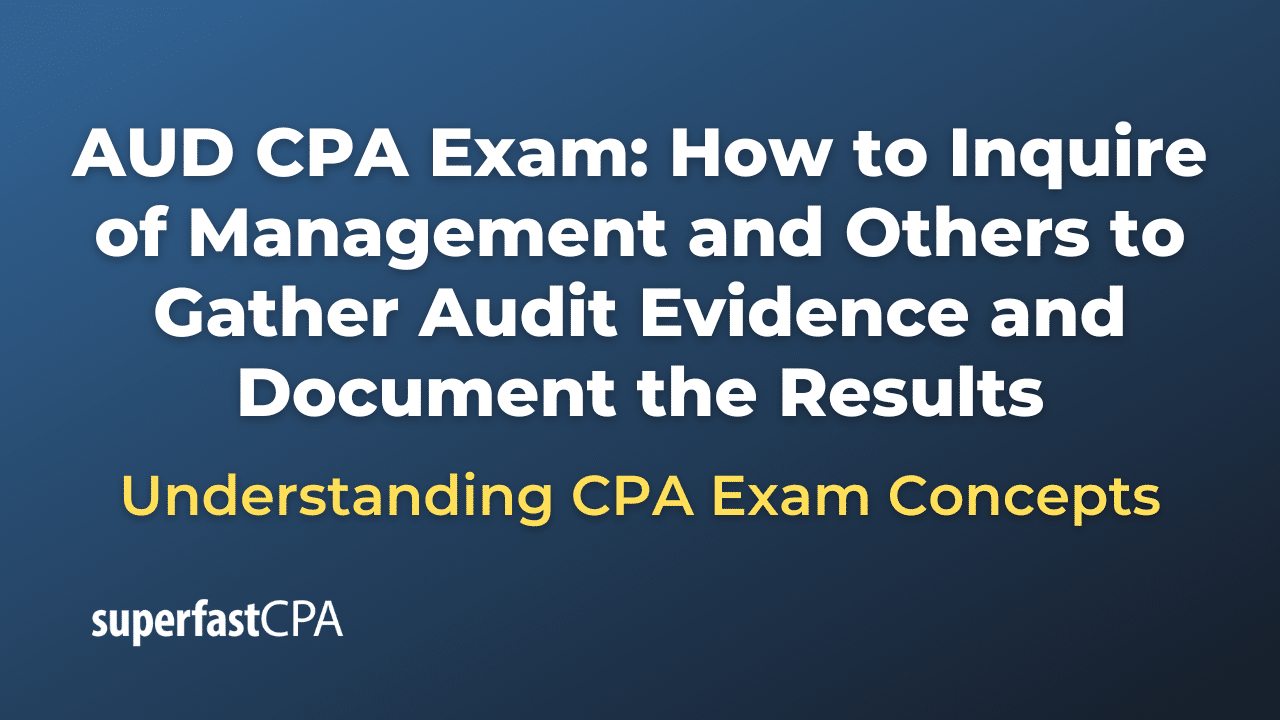 How to Inquire of Management and Others to Gather Audit Evidence and Document the Results