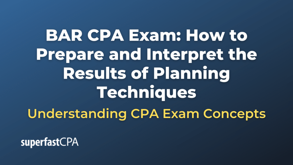 How to Prepare and Interpret the Results of Planning Techniques
