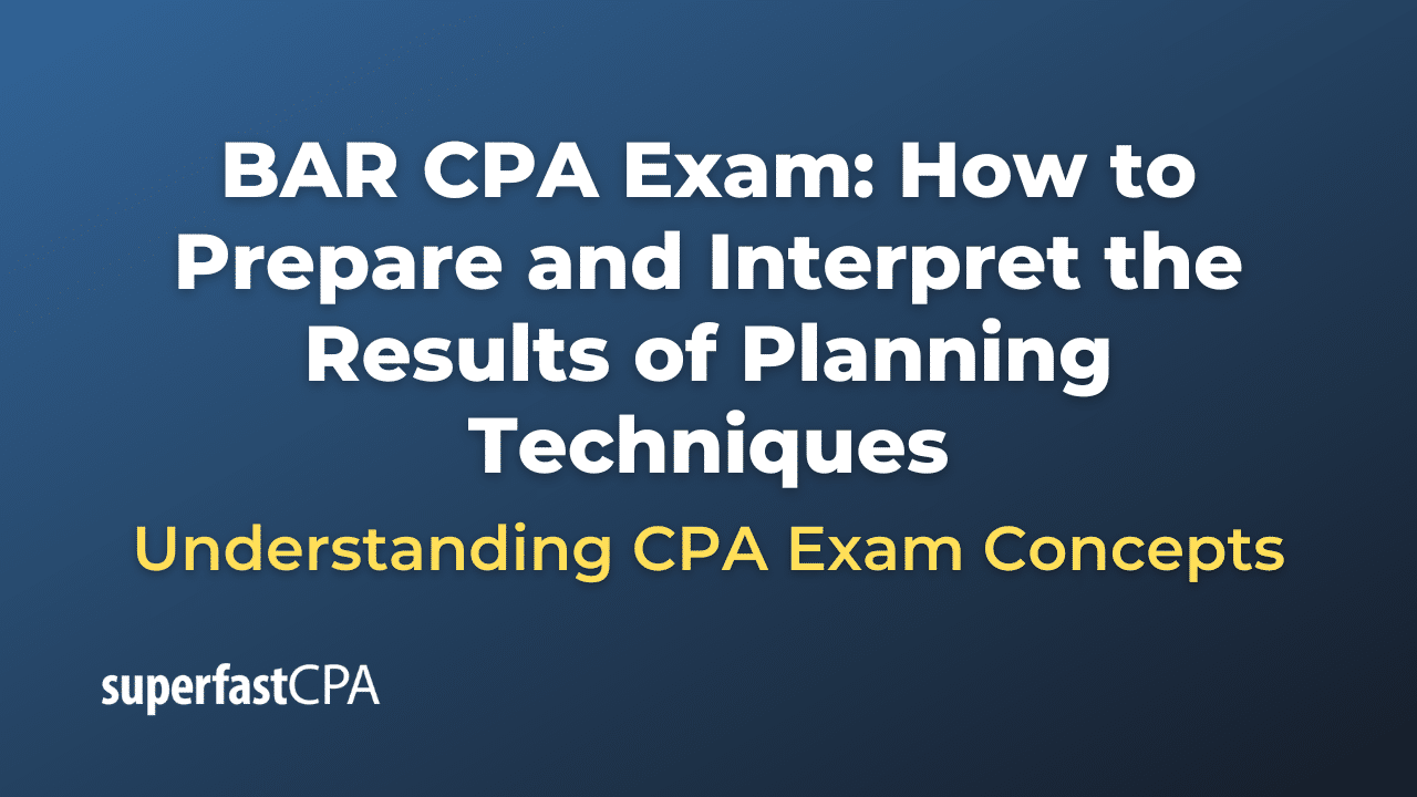 How to Prepare and Interpret the Results of Planning Techniques