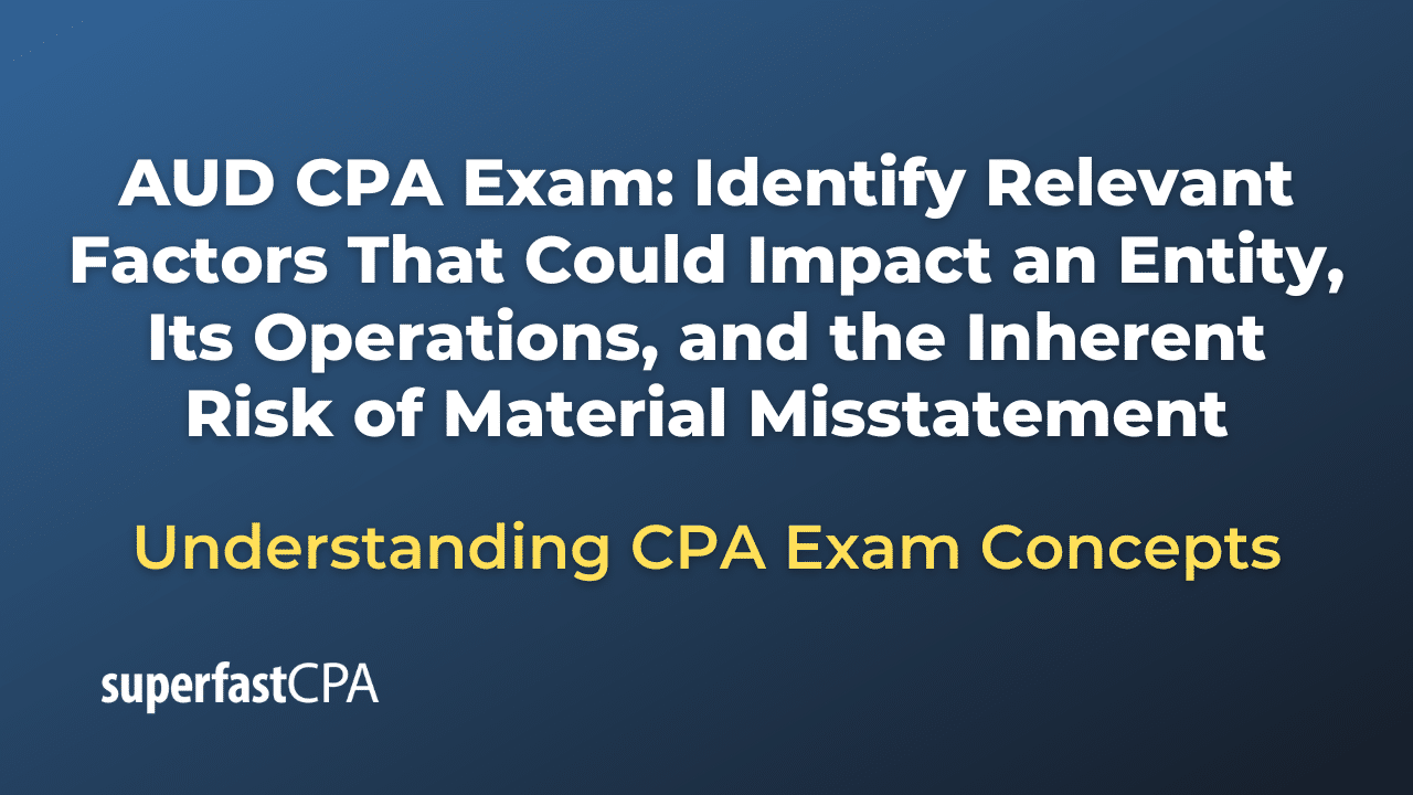Identify Relevant Factors That Could Impact an Entity, Its Operations, and the Inherent Risk of Material Misstatement