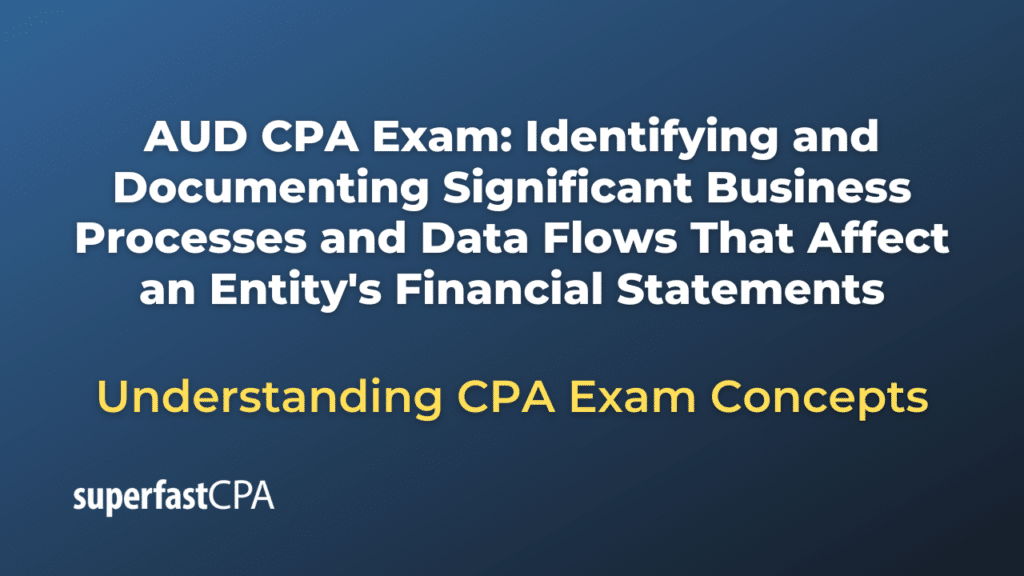 Identifying and Documenting Significant Business Processes and Data Flows That Affect an Entity's Financial Statements