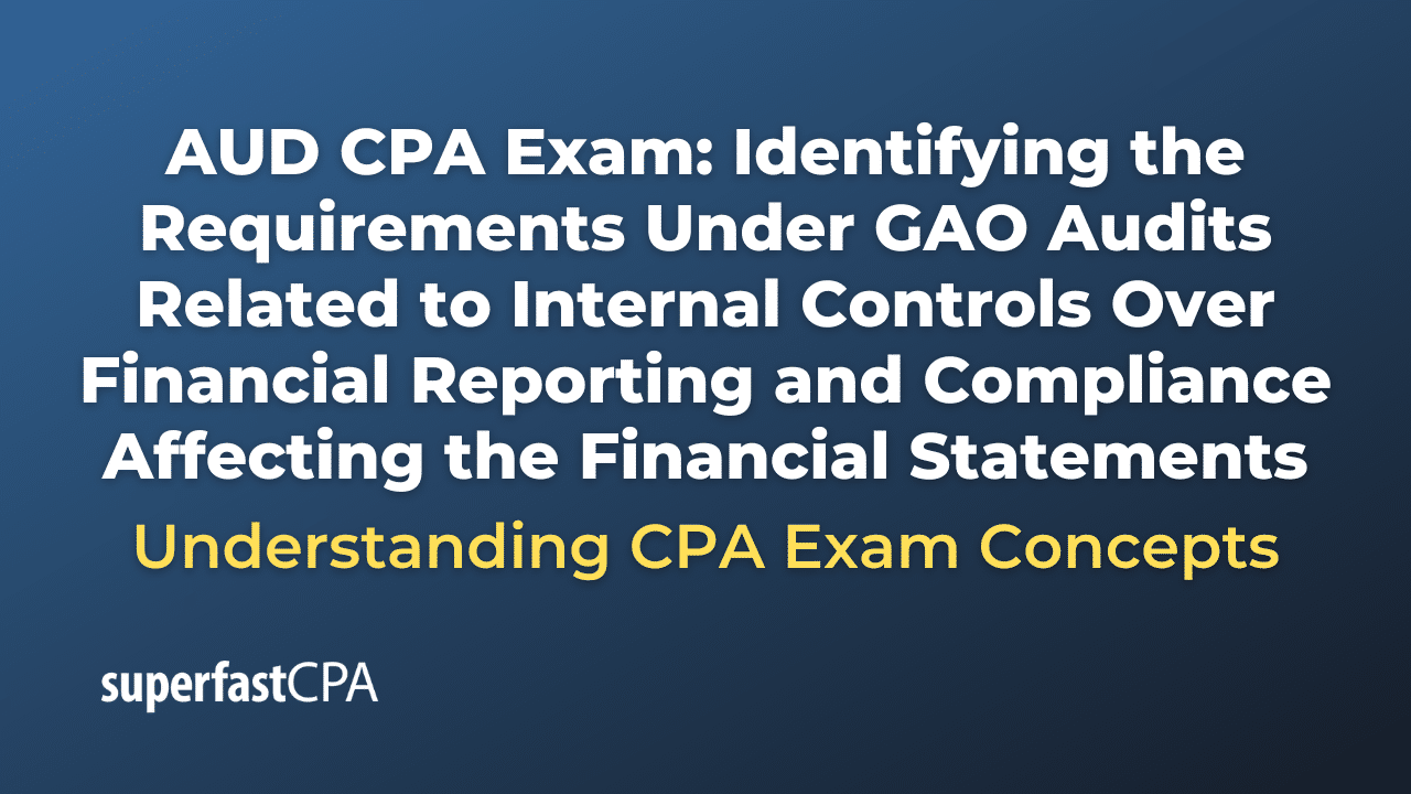 Identifying the Requirements Under GAO Audits Related to Internal Controls Over Financial Reporting and Compliance Affecting the Financial Statements