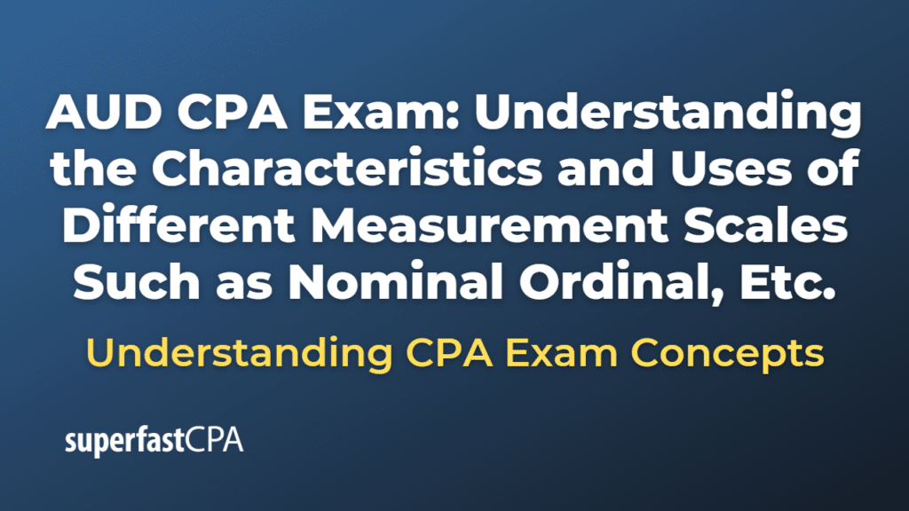 Understanding the Characteristics and Uses of Different Measurement Scales Such as Nominal Ordinal, Etc.