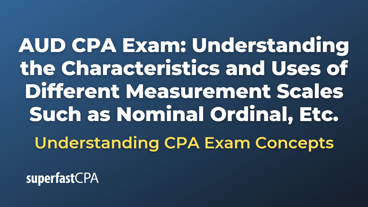 Understanding the Characteristics and Uses of Different Measurement Scales Such as Nominal Ordinal, Etc.