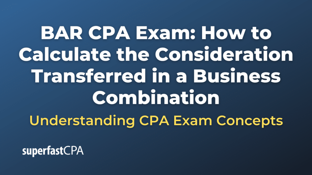 How to Calculate the Consideration Transferred in a Business Combination