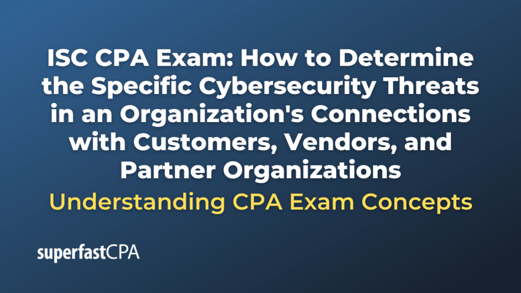 How to Determine the Specific Cybersecurity Threats in an Organization's Connections with Customers, Vendors, and Partner Organizations