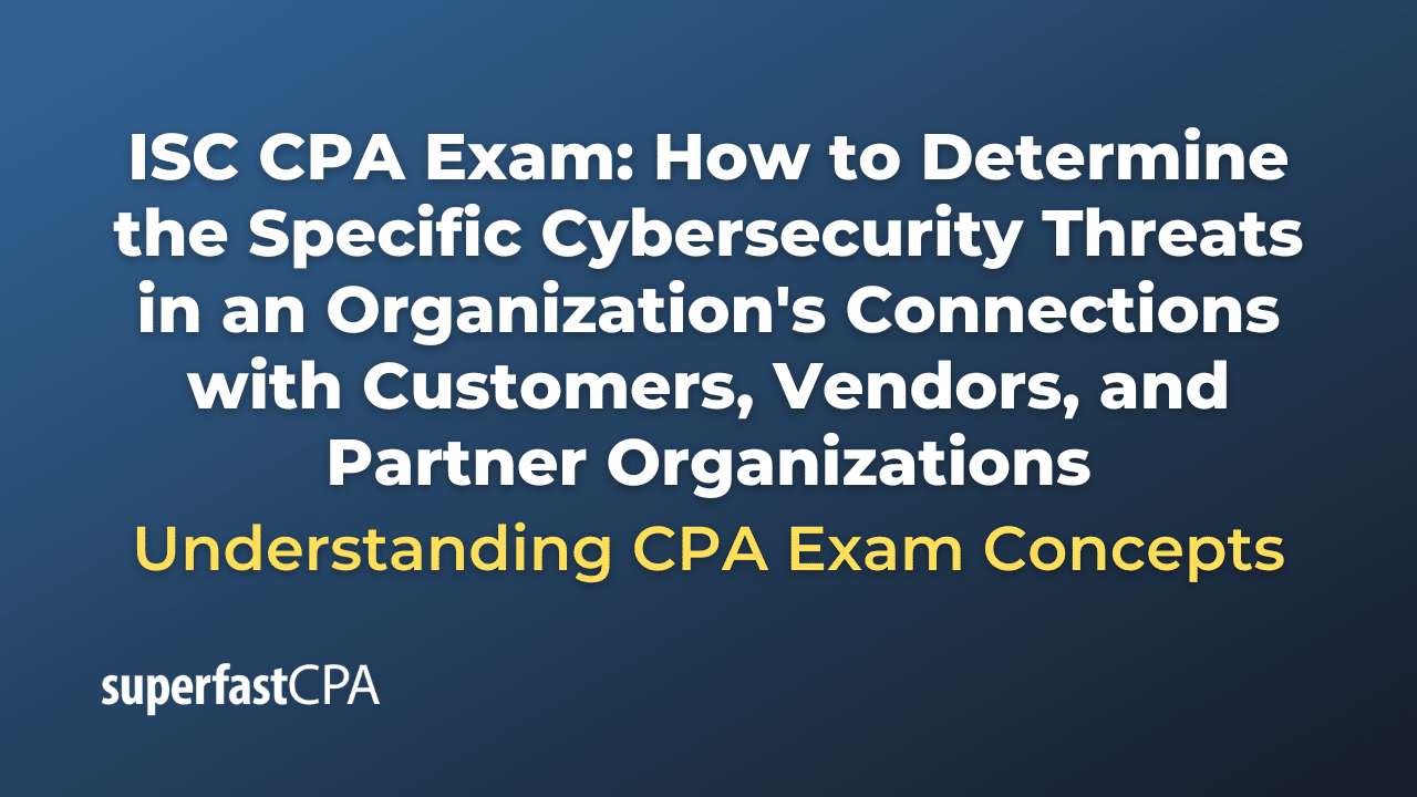 How to Determine the Specific Cybersecurity Threats in an Organization's Connections with Customers, Vendors, and Partner Organizations