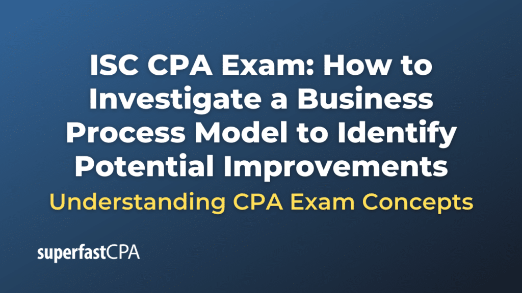 How to Investigate a Business Process Model to Identify Potential Improvements