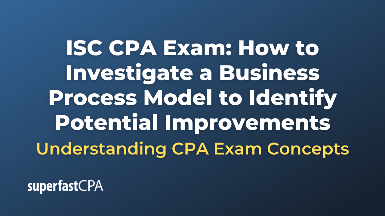 How to Investigate a Business Process Model to Identify Potential Improvements