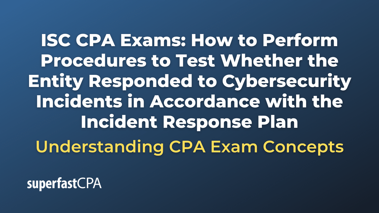How to Perform Procedures to Test Whether the Entity Responded to Cybersecurity Incidents in Accordance with the Incident Response Plan