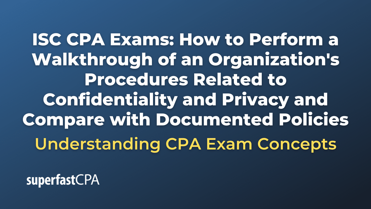 How to Perform a Walkthrough of an Organization's Procedures Related to Confidentiality and Privacy and Compare with Documented Policies
