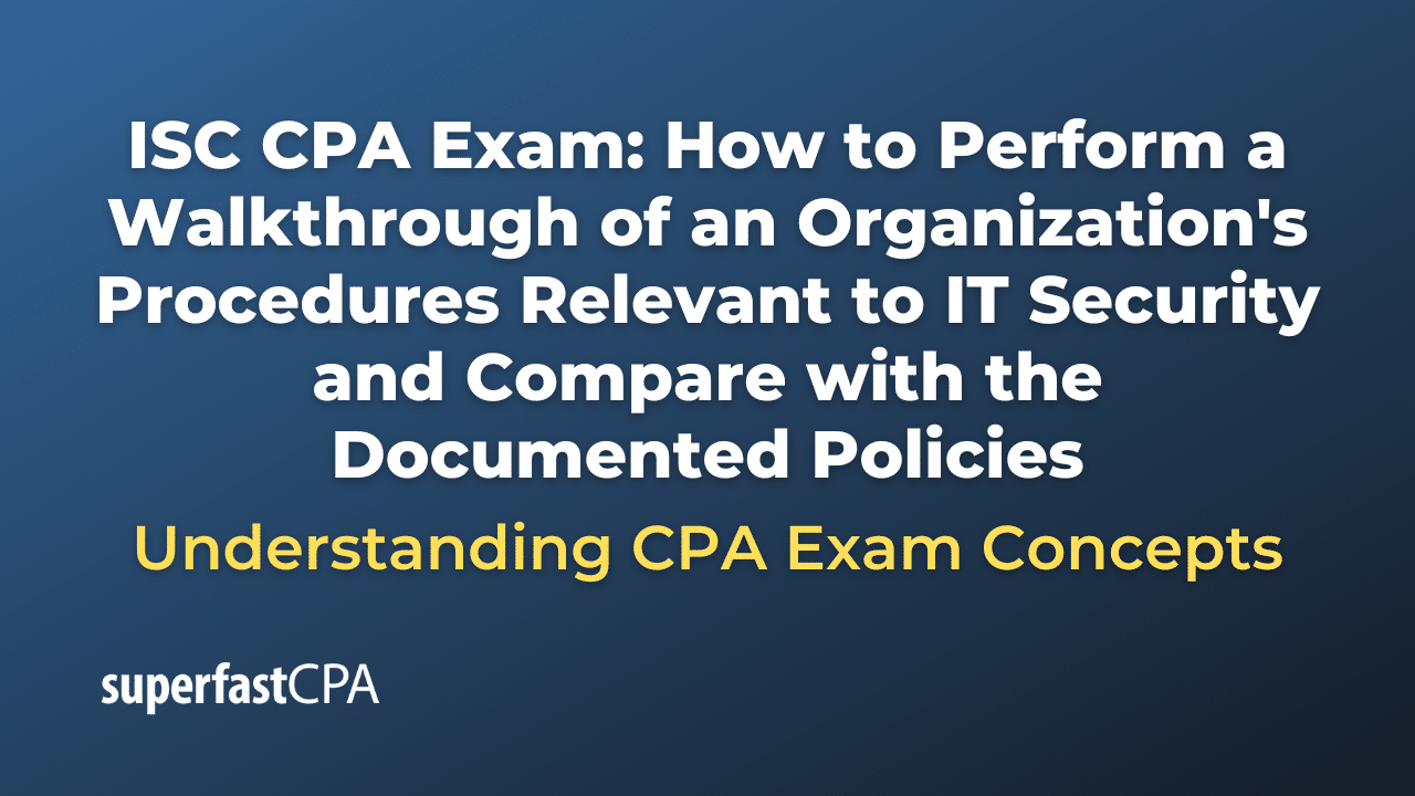 How to Perform a Walkthrough of an Organization's Procedures Relevant to IT Security and Compare with the Documented Policies