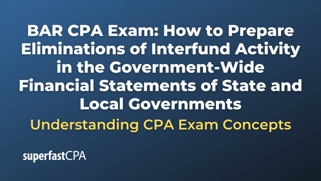 How to Prepare Eliminations of Interfund Activity in the Government-Wide Financial Statements of State and Local Governments