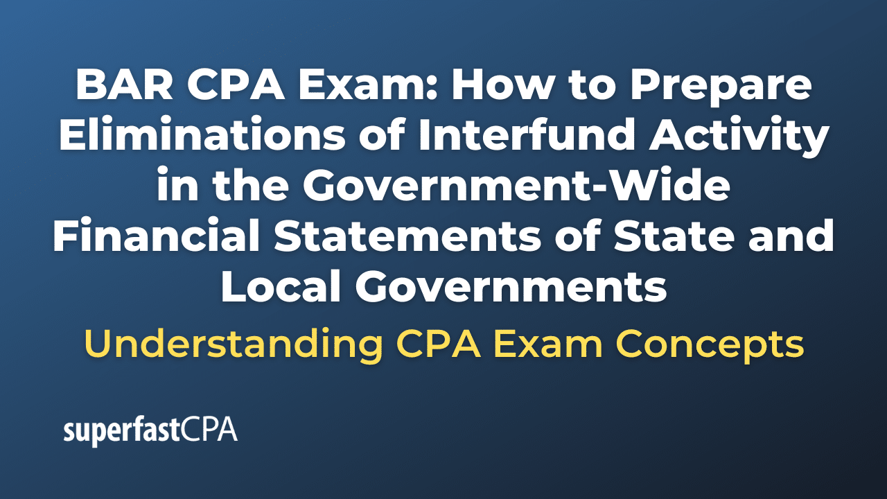 How to Prepare Eliminations of Interfund Activity in the Government-Wide Financial Statements of State and Local Governments