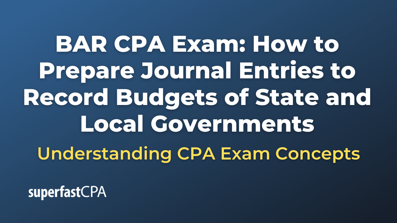 How to Prepare Journal Entries to Record Budgets of State and Local Governments