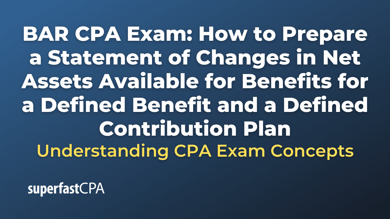 How to Prepare a Statement of Changes in Net Assets Available for Benefits for a Defined Benefit and a Defined Contribution Plan