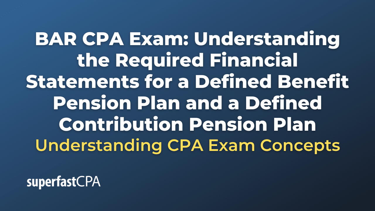 Understanding the Required Financial Statements for a Defined Benefit Pension Plan and a Defined Contribution Pension Plan