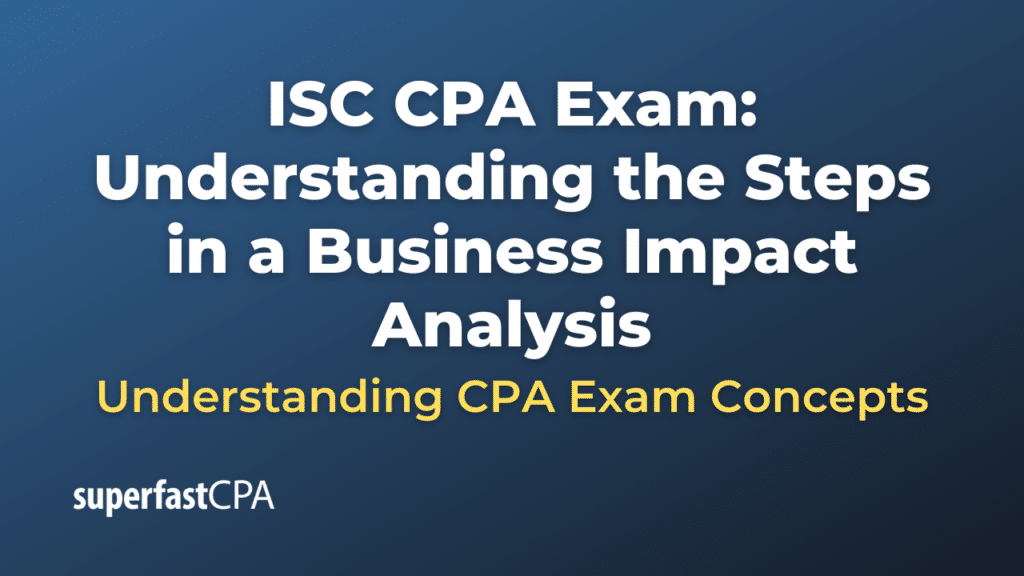 Understanding the Steps in a Business Impact Analysis