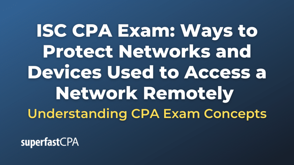 Ways to Protect Networks and Devices Used to Access a Network Remotely