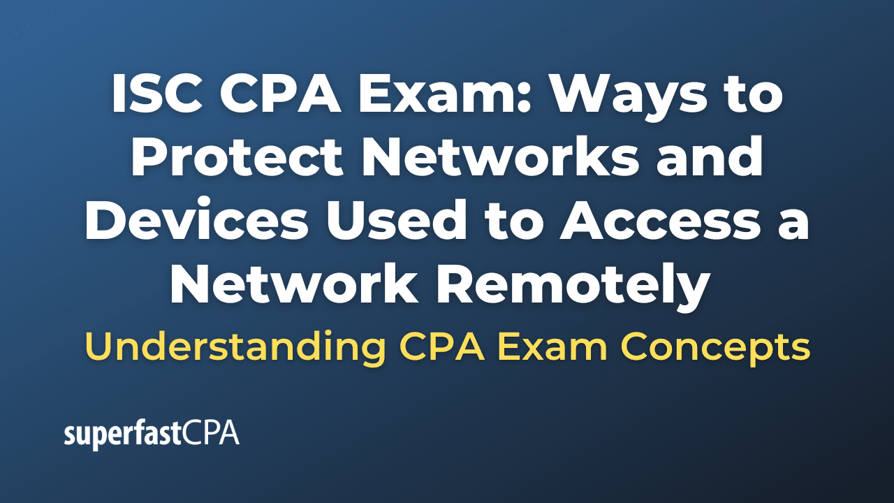 Ways to Protect Networks and Devices Used to Access a Network Remotely