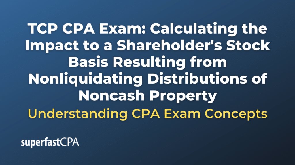 Calculating the Impact to a Shareholder's Stock Basis Resulting from Nonliquidating Distributions of Noncash Property