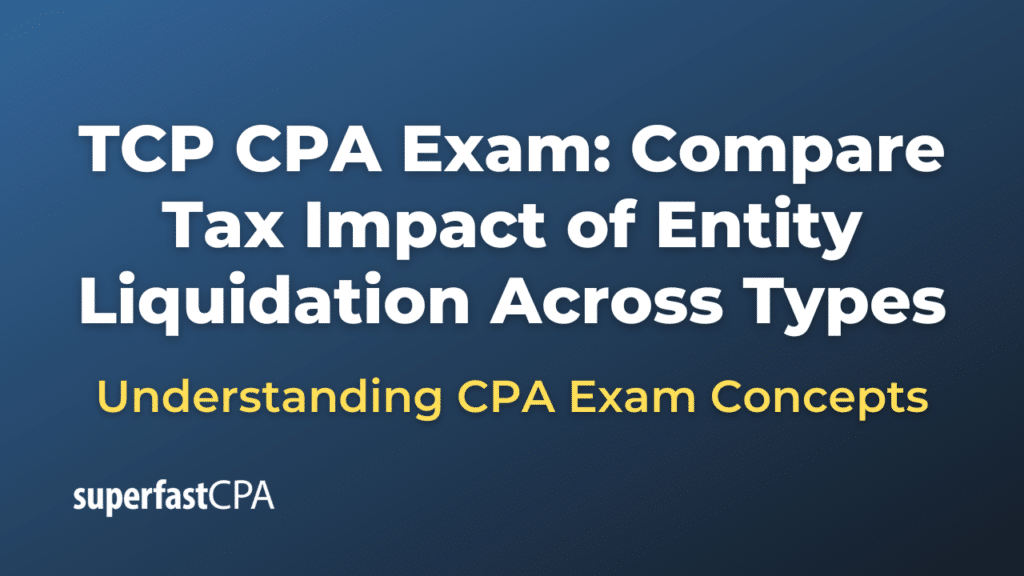 Compare Tax Impact of Entity Liquidation Across Types