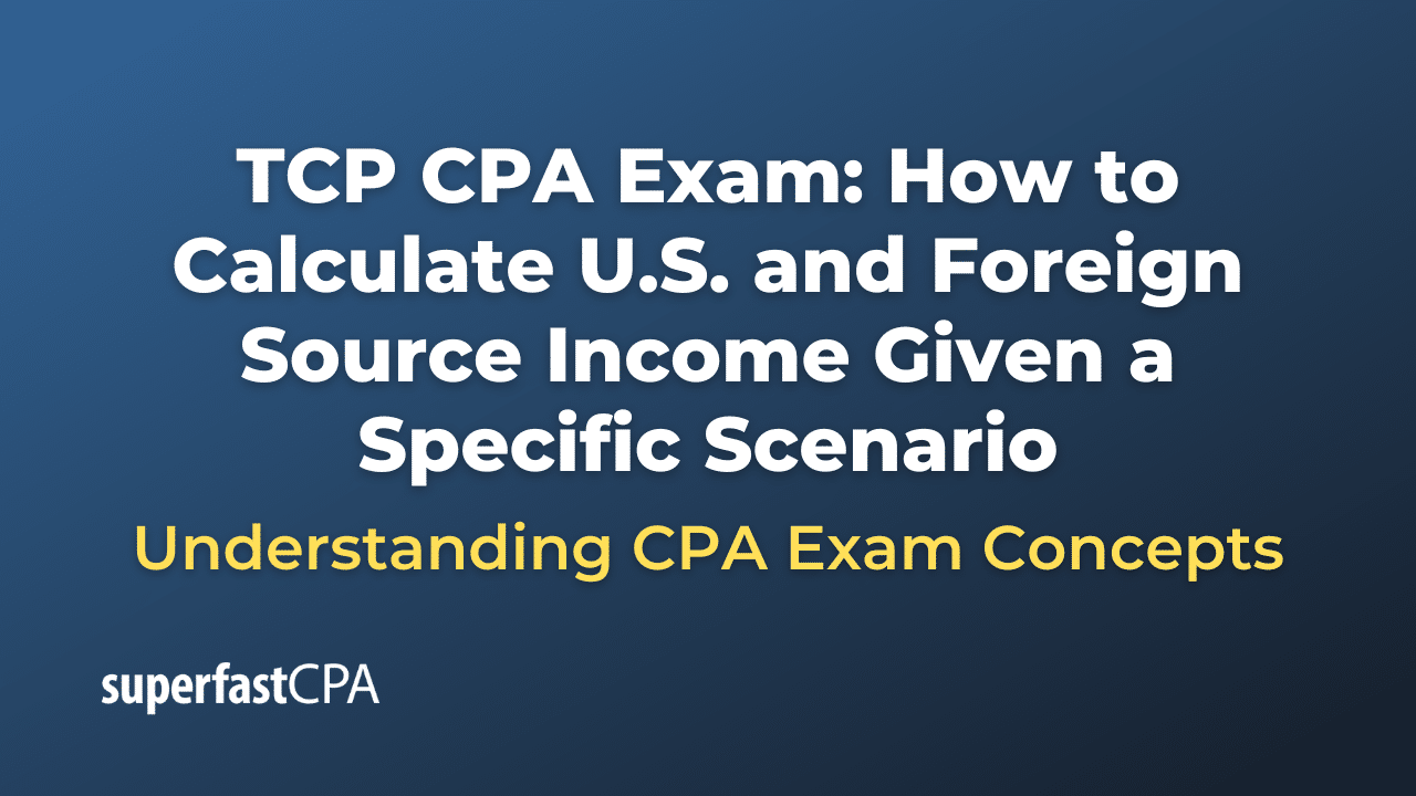 How to Calculate U.S. and Foreign Source Income Given a Specific Scenario