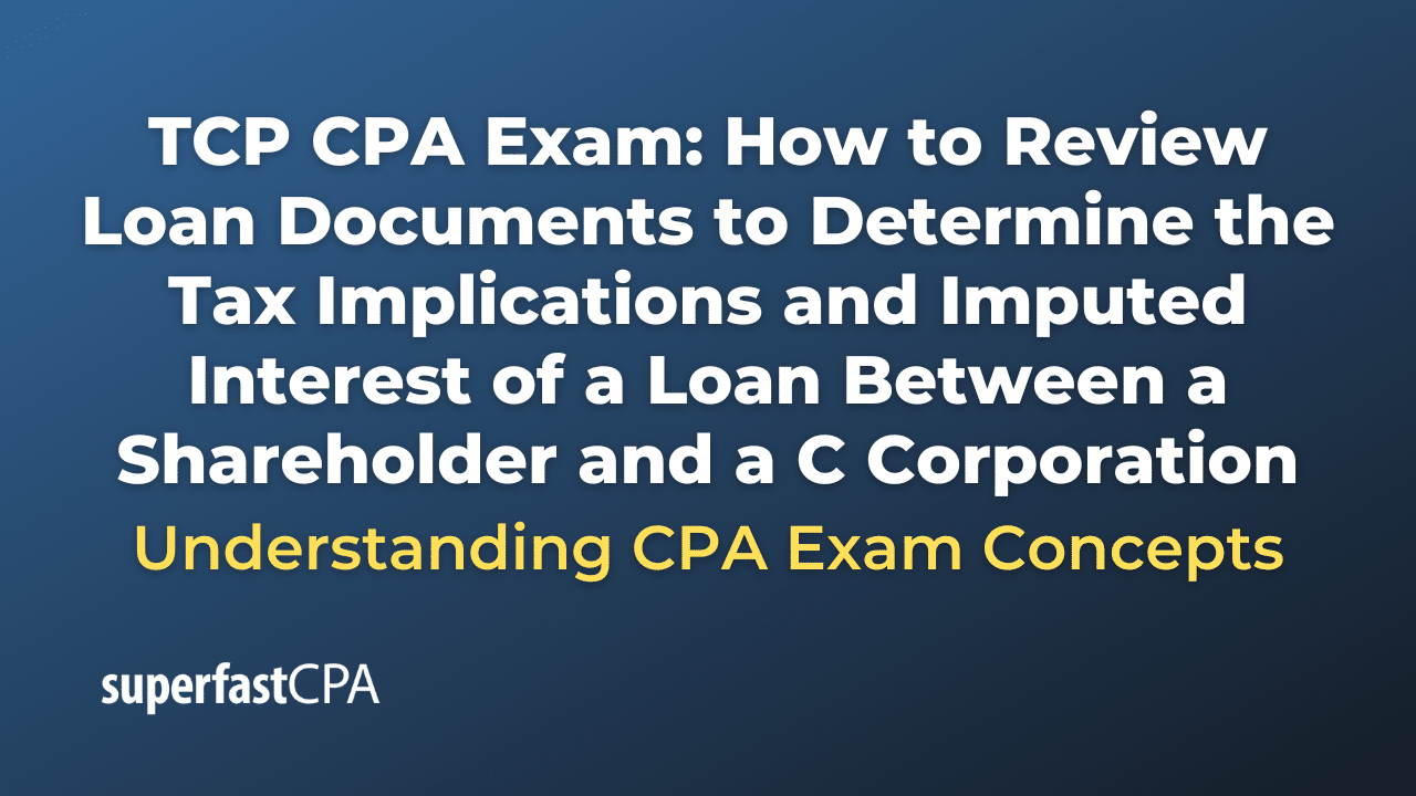 How to Review Loan Documents to Determine the Tax Implications and Imputed Interest of a Loan Between a Shareholder and a C Corporation