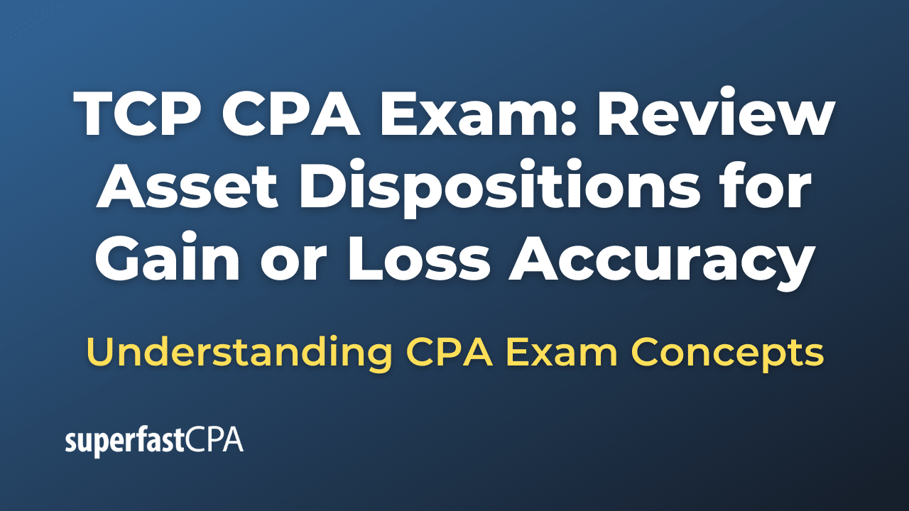 Review Asset Dispositions for Gain or Loss Accuracy