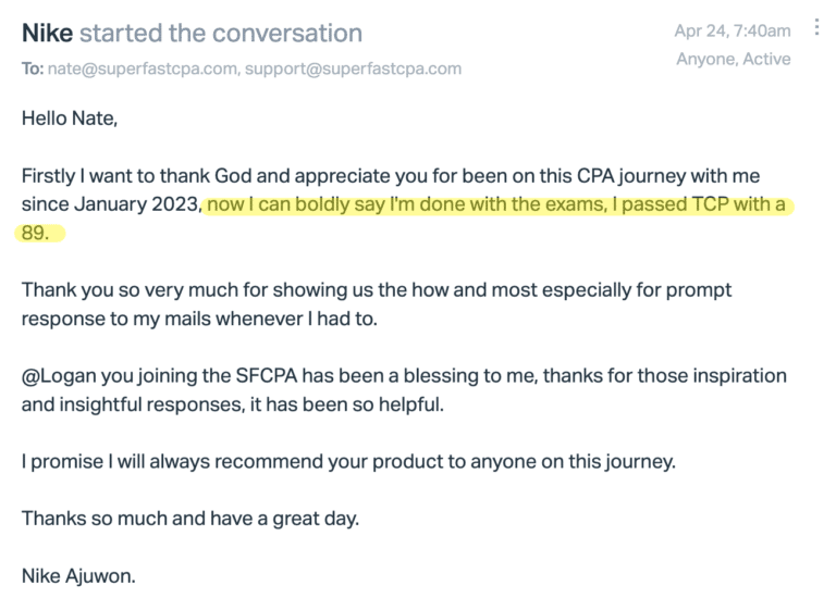 Original SuperfastCPA customer message 266
