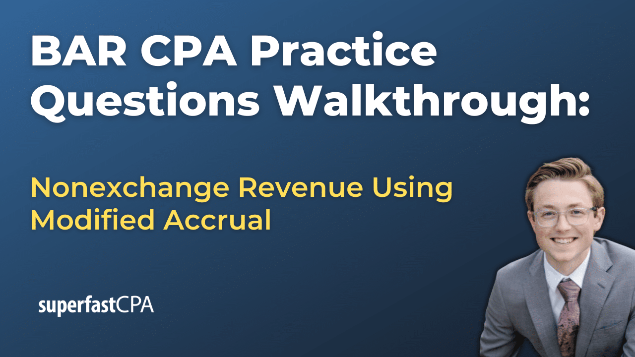 BAR 3 Nonexchange Revenue Using Modified Accrual